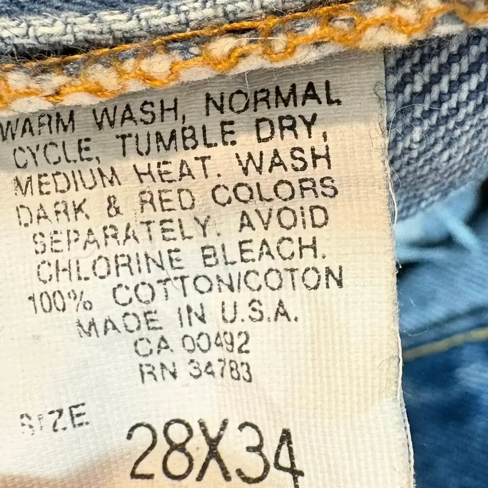 Vintage 80s Lee Riders Jeans 28x34 Measures 27x31 Medium Wash USA Made Denim